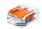 Szybkozłączka z dźwigniami 2x 0,5-6,0mm2 transparentna 221-612 Wago 3